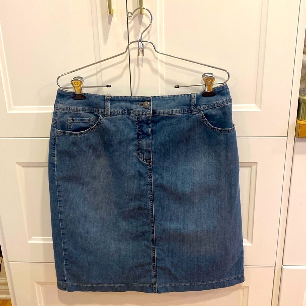 GERRY WEBER Edition, Short Jean Skirt, metal zipper